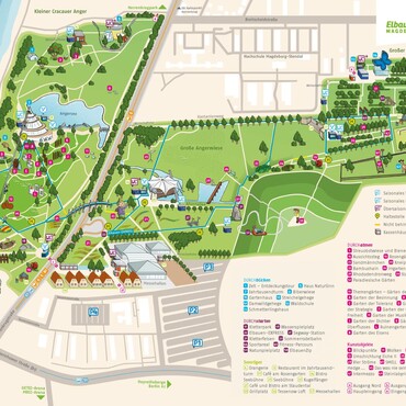 Parkplan des Elbauenparks